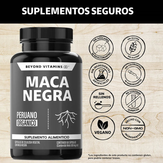 Maca Negra - 100% Orgánica: Energía, Concentración y Bienestar Natural